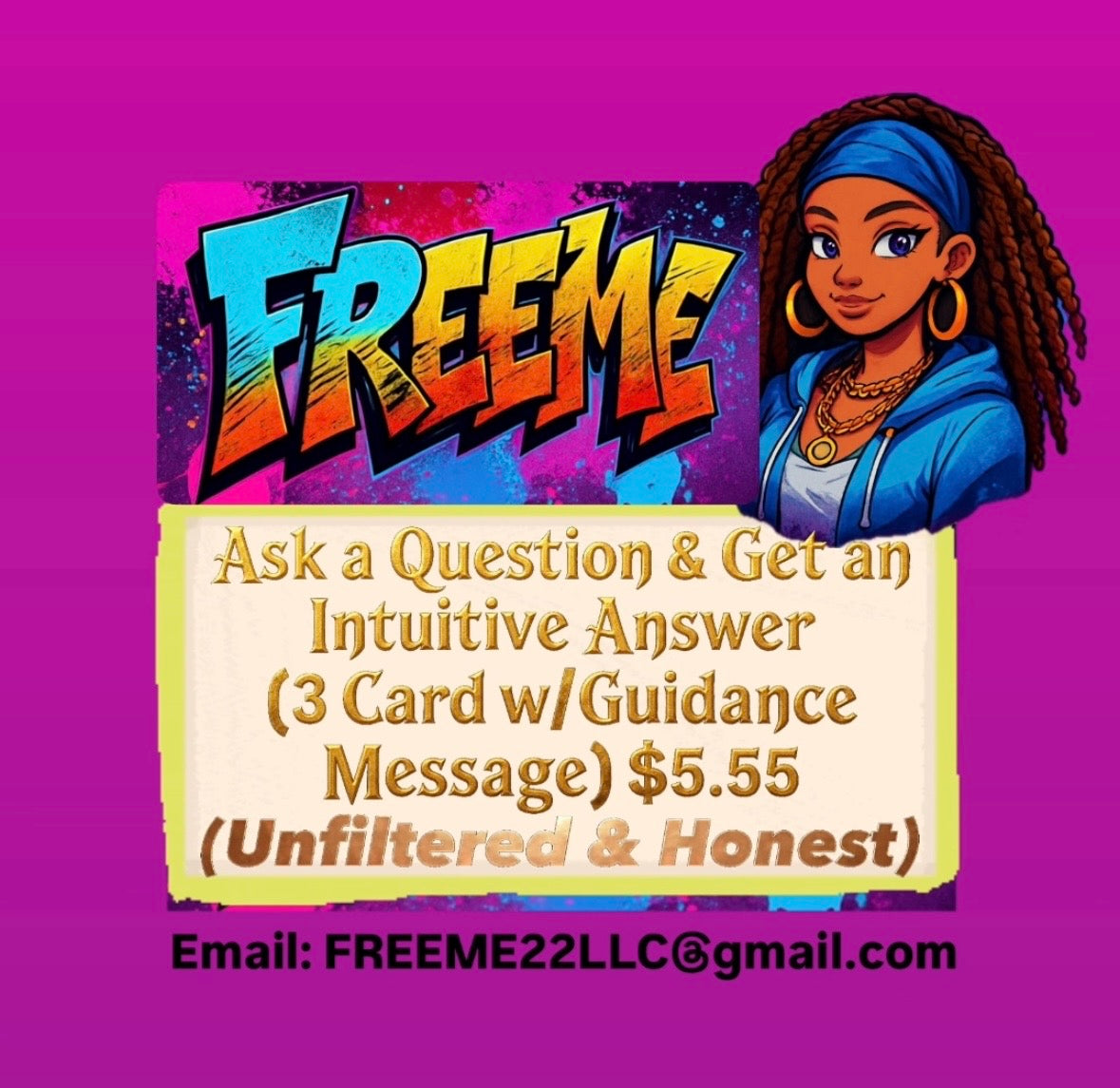 FREEME™ Ask a Question & Get an Intuitive Guidance Answer (3 Card w/Guidance Message)