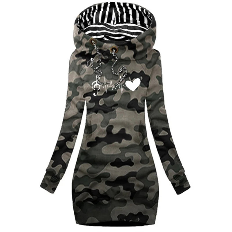 FREEME™ Women's Slim Sweater Hoodie Dress - Long Sleeve Party & Casual Dress