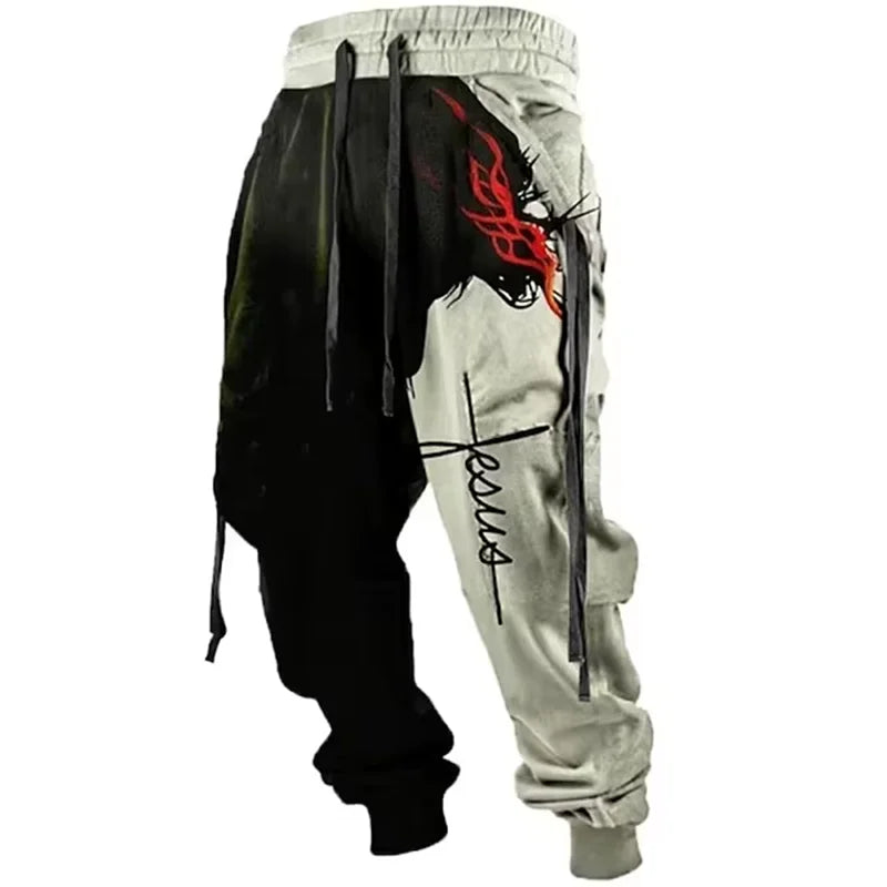FREEME™ Graffiti Camo Joggers - 3D Print Drawstring Sweatpants | Urban Streetwear