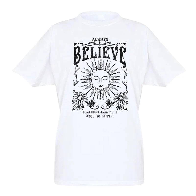 FREEME™ Vintage Witch Tee - Always Believe | Celestial Mystical T-Shirt