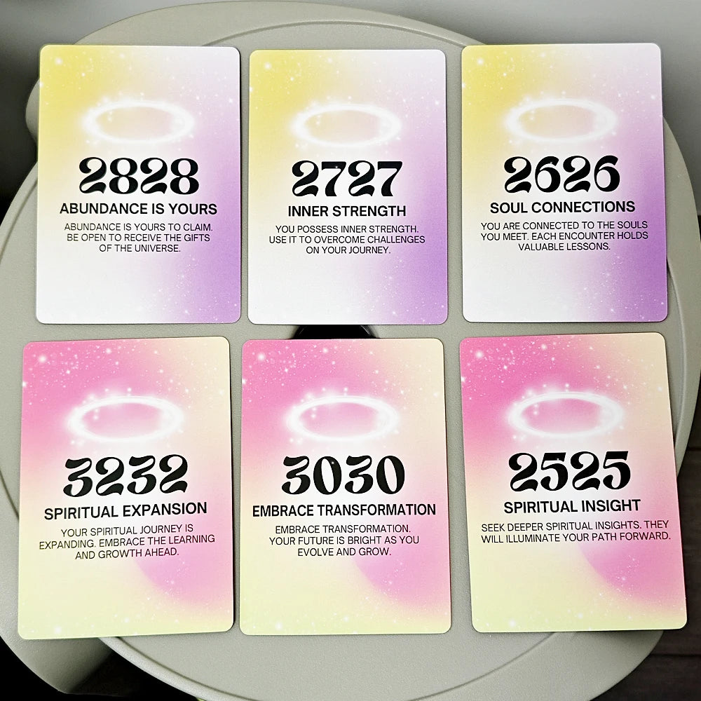 FREEME™ Angel Numbers Oracle Deck - 40-Card Numerology Guidance Set