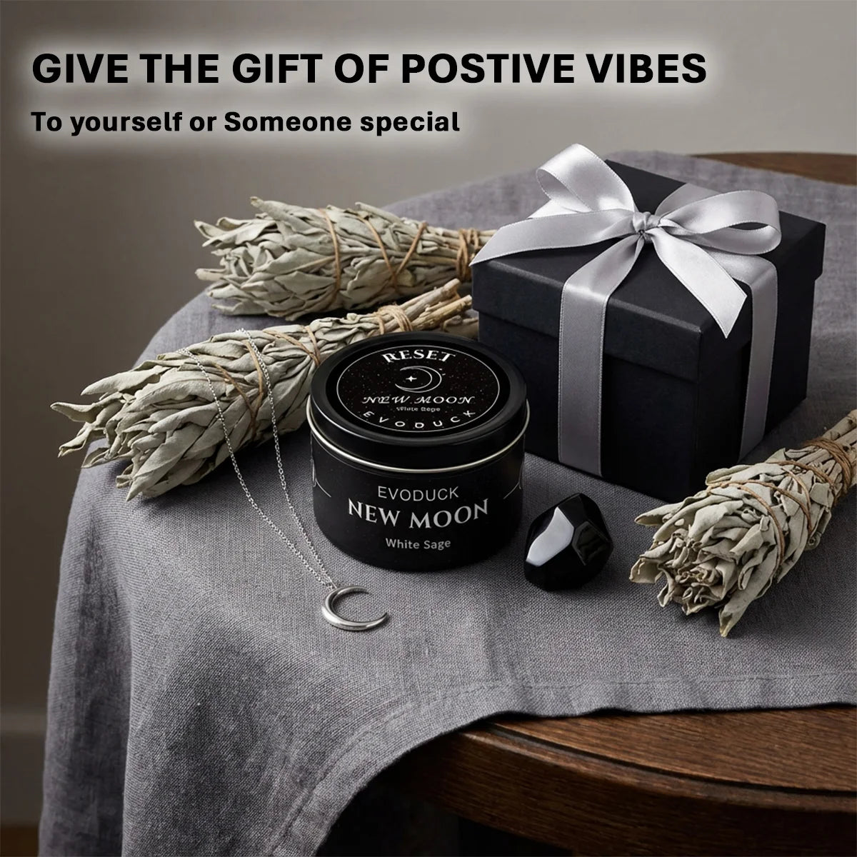 FREEME™ New Moon Manifestation Scented Candle - White Sage Law of Attraction 3oz