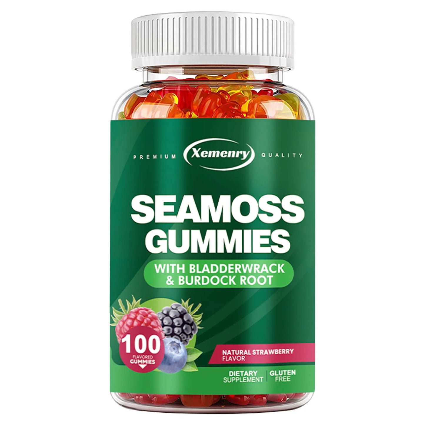 FREEME™ SEAMOSS - Contains Burdock Root and Bladderwrack Seaweed To Enhance Intestinal Health and Immunity - 100 Gummies