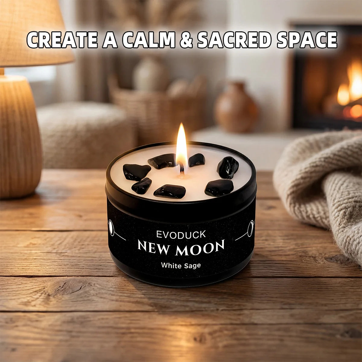 FREEME™ New Moon Manifestation Scented Candle - White Sage Law of Attraction 3oz