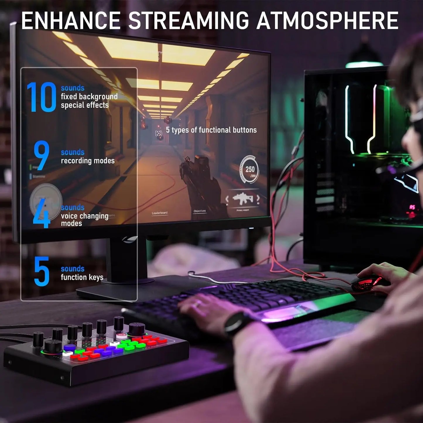 FREEME™ Live Sound Card & BM-800 Microphone Broadcast Set - YouTube, Podcast & Streaming Kit