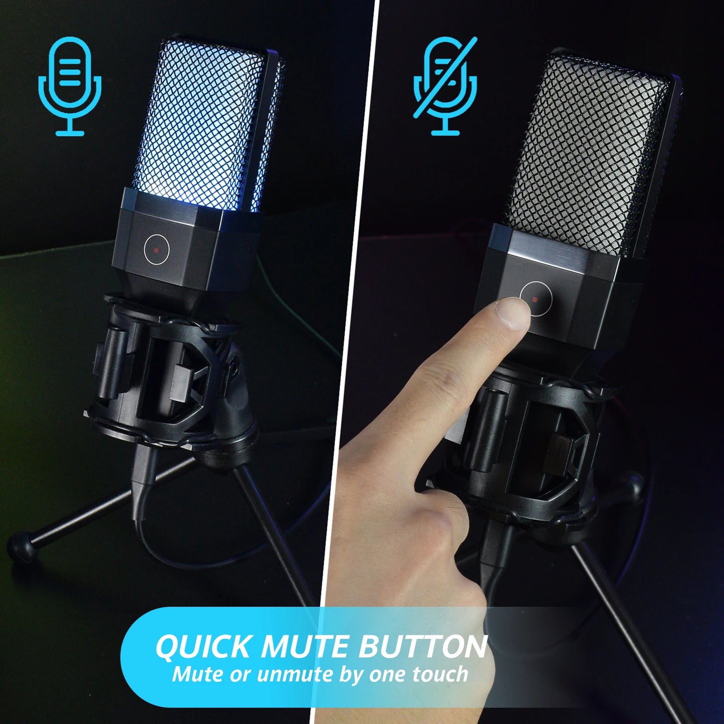 FREEME™ USB Condenser Microphone Kit - PC & Laptop Mic for Gaming, Streaming & Podcasting