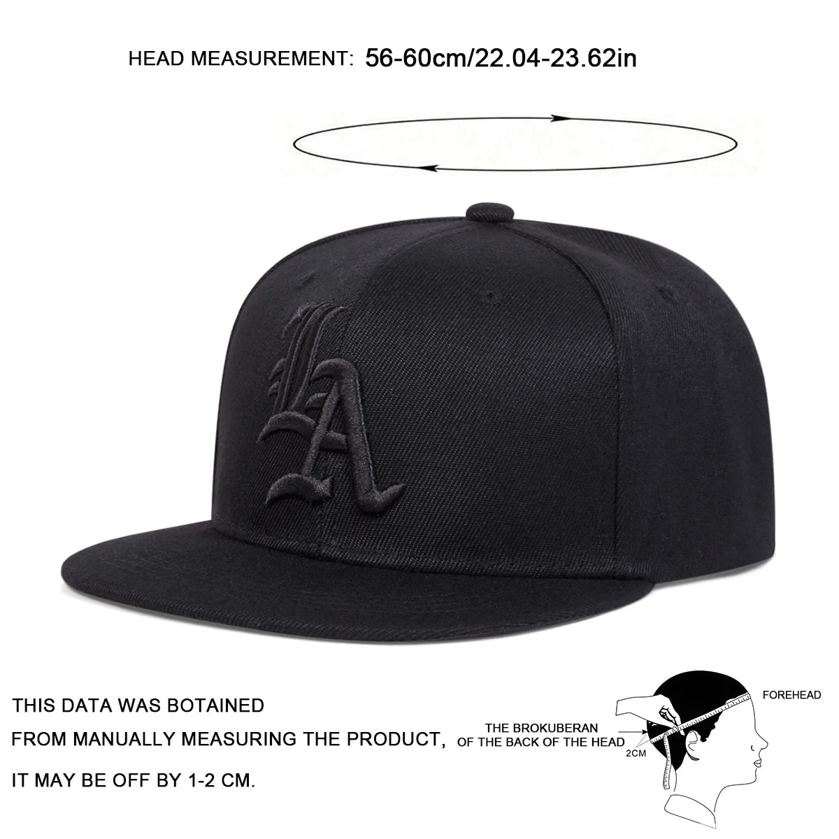FREEME™ Gothic Letter Embroidery Hip-Hop Baseball Cap - Unisex Adjustable Streetwear Hat