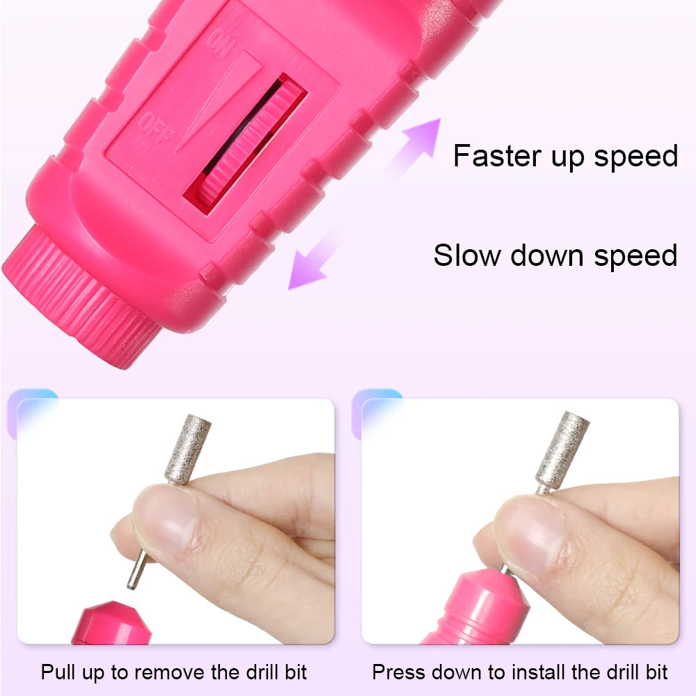 FREEME™ 6-in-1 Electric Nail Drill Kit - Portable Manicure & Nail File Polisher Pen