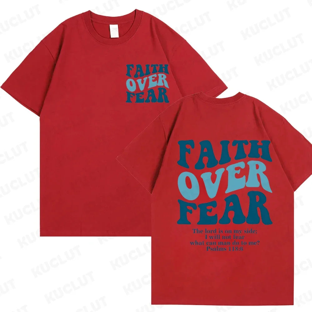 FREEME™ Faith Over Fear Tee - Christian Inspirational T-Shirt | Bible Verse