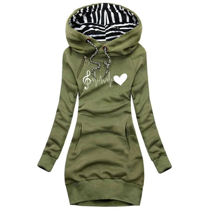 FREEME™ Women's Slim Sweater Hoodie Dress - Long Sleeve Party & Casual Dress