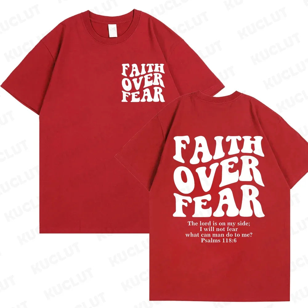 FREEME™ Faith Over Fear Tee - Christian Inspirational T-Shirt | Bible Verse