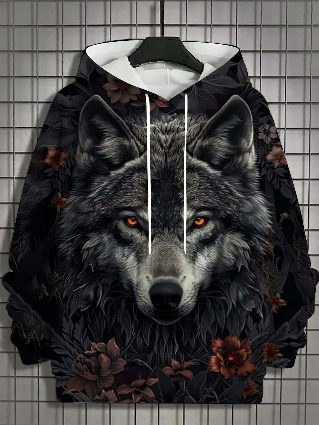 FREEME™ Wolf Print Hoodie - Animal Spirit Design | Urban Streetwear