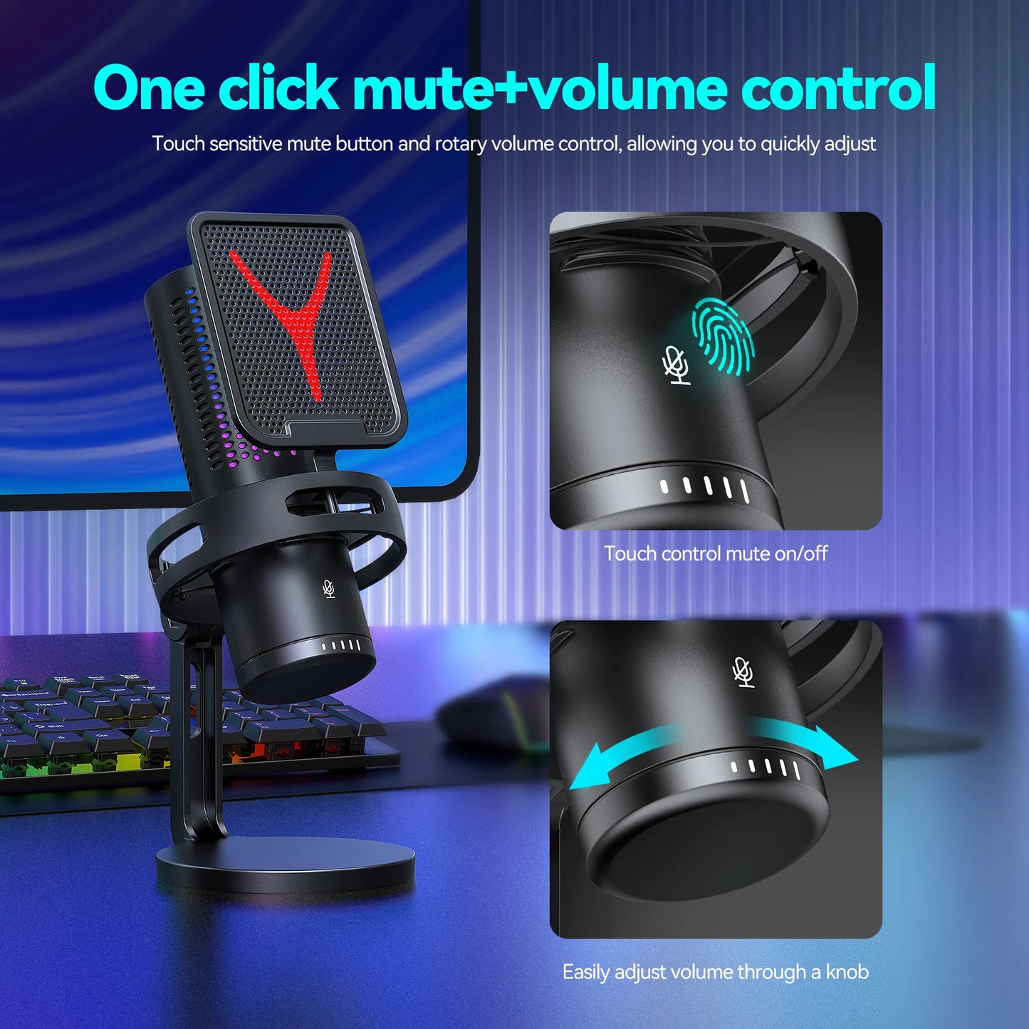 FREEME™ USB Condenser Microphone Kit - PC & Laptop Mic for Gaming, Streaming & Podcasting