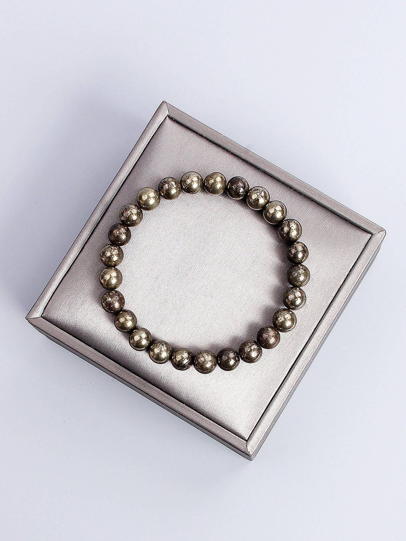 FREEME™ Natural Pyrite Stone Bead Bracelet - Wealth, Abundance & Protective Energy Jewelry