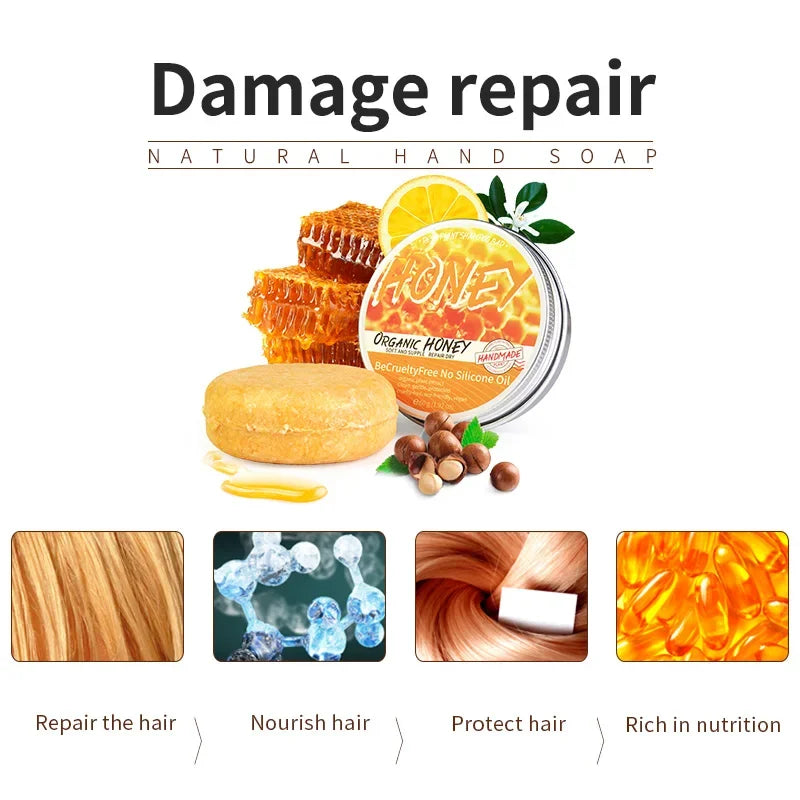 FREEME™ Natural Honey Shampoo - Plant Essence Extract for Soft, Refreshed & Dandruff-Free Hair
