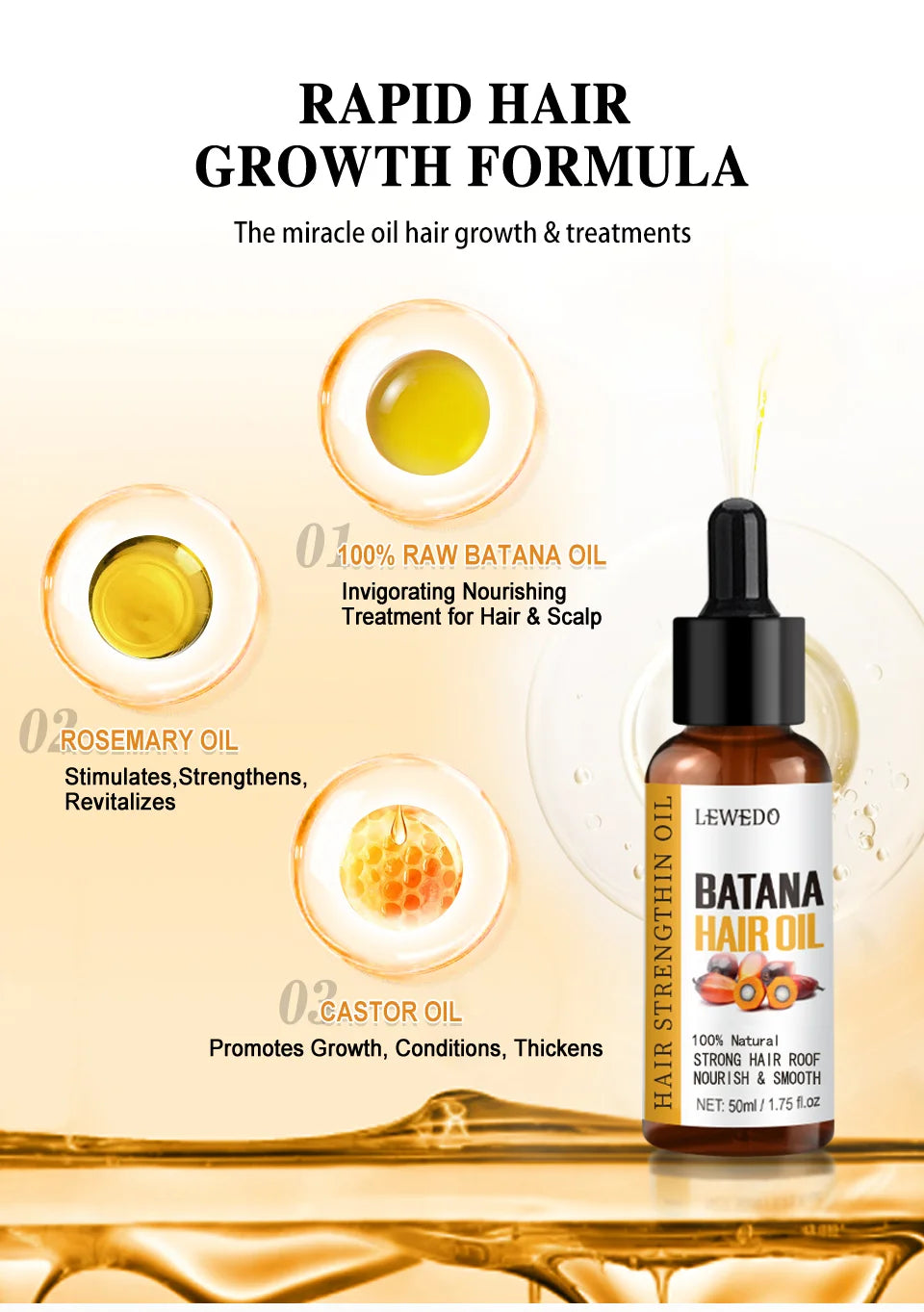 FREEME™ Pure Batana Hair Growth Oil - Natural Treatment for Thicker, Stronger Hair