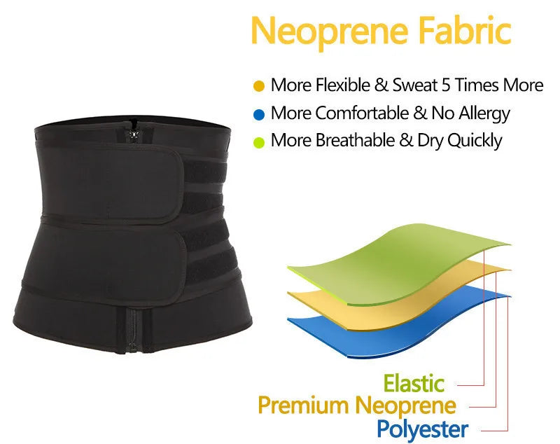 FREEME™ Waist Trainer Slimming Belt - Sweat Trimmer Cincher for Workouts & Body Shaping