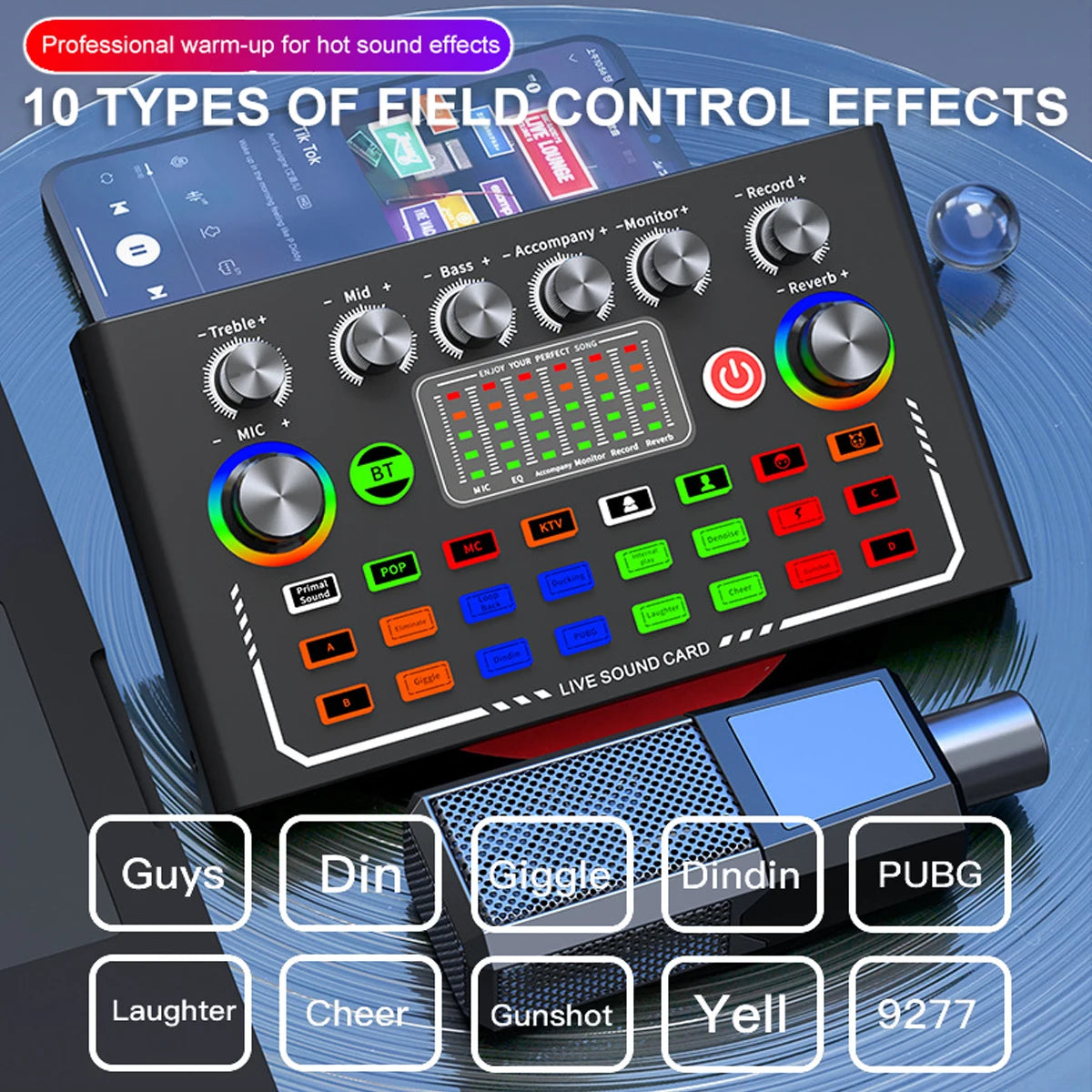 FREEME™ Live Sound Card & BM-800 Microphone Broadcast Set - YouTube, Podcast & Streaming Kit