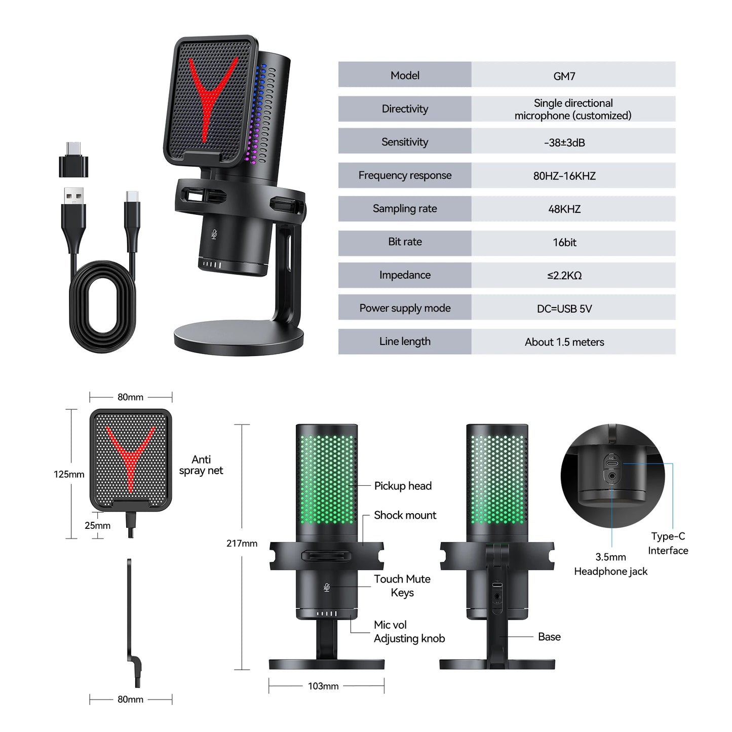 FREEME™ USB Condenser Microphone Kit - PC & Laptop Mic for Gaming, Streaming & Podcasting