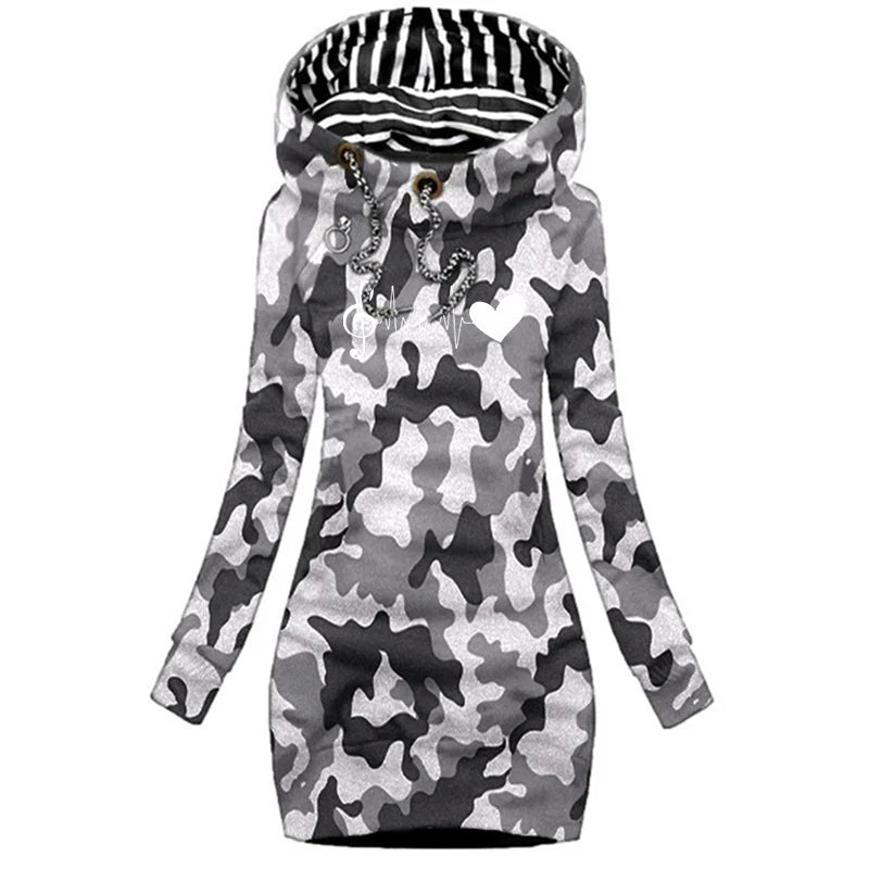FREEME™ Women's Slim Sweater Hoodie Dress - Long Sleeve Party & Casual Dress