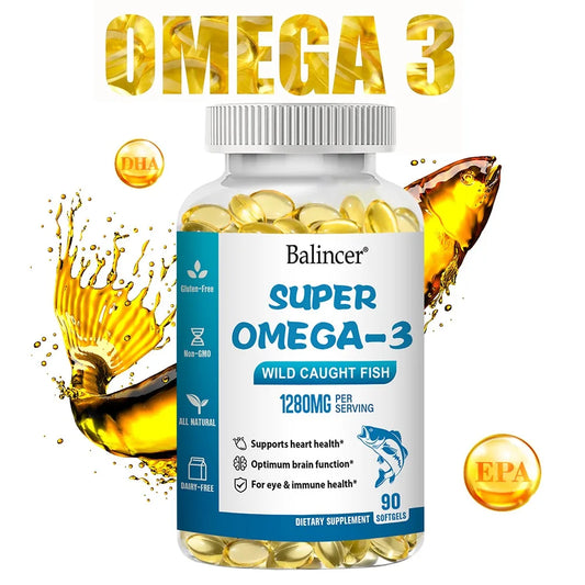 FREEME™ Omega-3 Fish Oil Supplement - 90 Capsules Rich in EPA & DHA for Whole Body Wellness