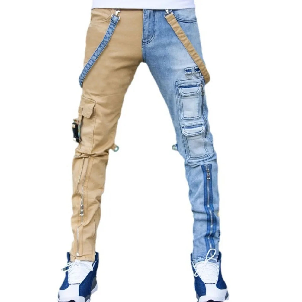 FREEME™ Men's Slim Fit Denim Pencil Pants - High Waist Straight Trousers