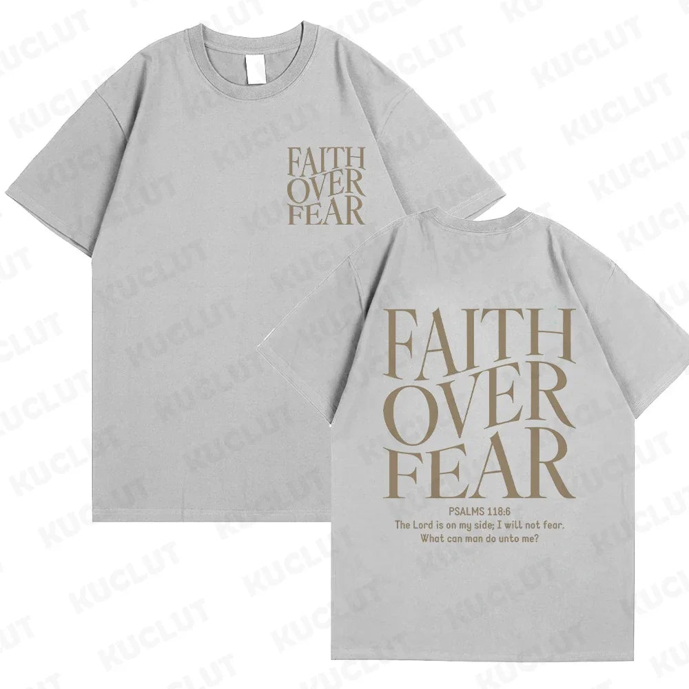 FREEME™ Faith Over Fear Tee - Christian Inspirational T-Shirt | Bible Verse