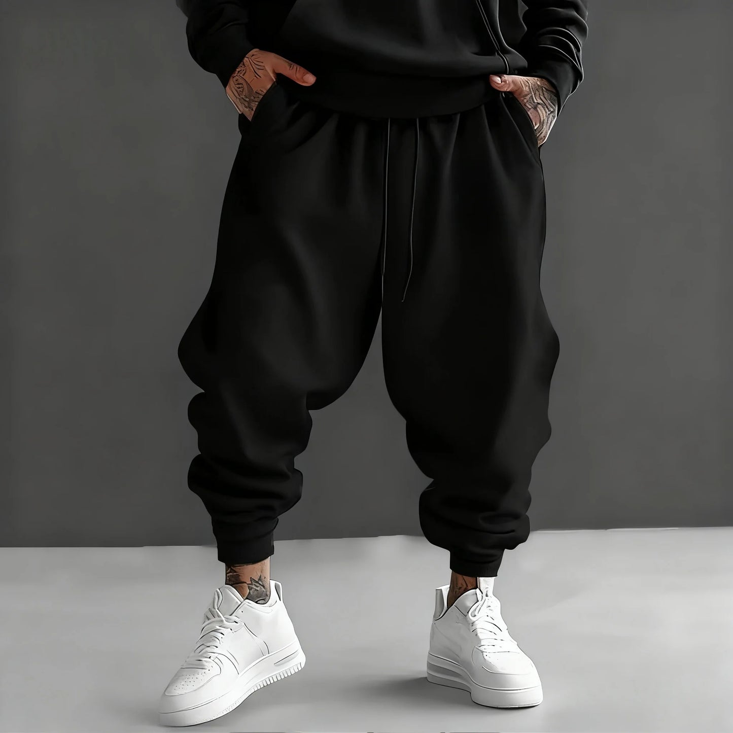 FREEME™ Goku Print Wide Leg Men's Trousers - Loose Breathable Cotton Street Fashion Pants