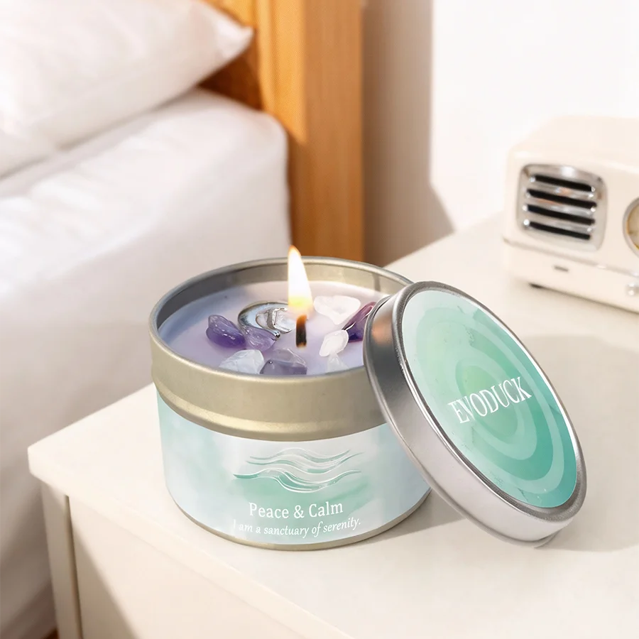 FREEME™ Peace Ritual Candle - Lavender & Chamomile with Healing Crystals