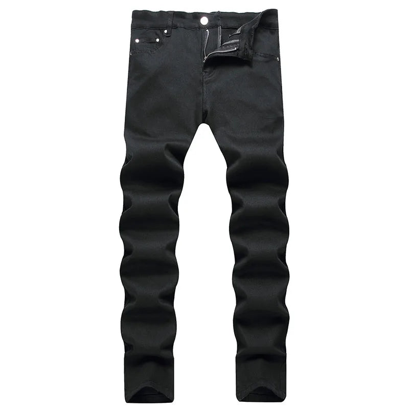 FREEME™ Men's Skinny Elastic 3D Print Jeans - Slim Fit Cotton Denim