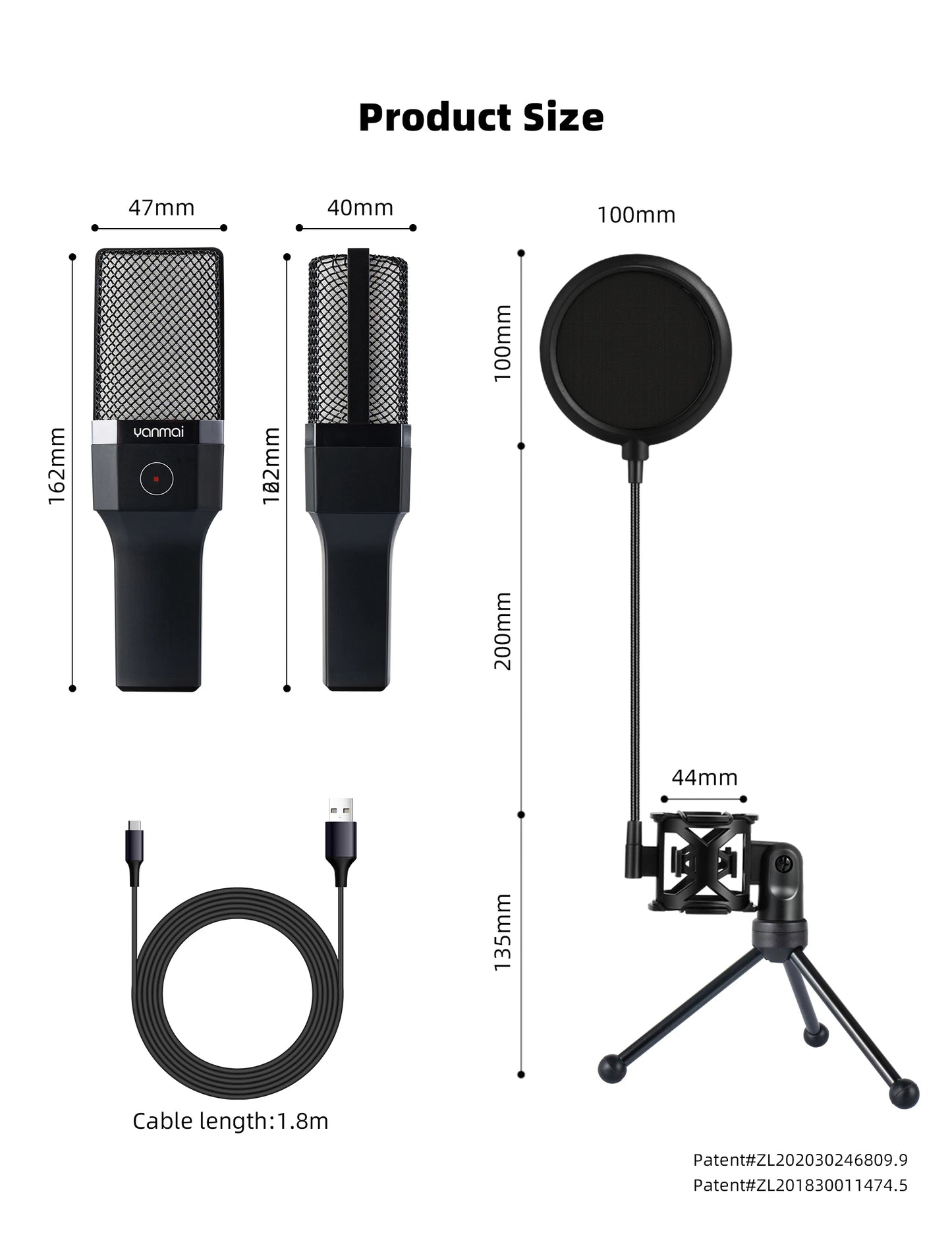 FREEME™ USB Condenser Microphone Kit - PC & Laptop Mic for Gaming, Streaming & Podcasting