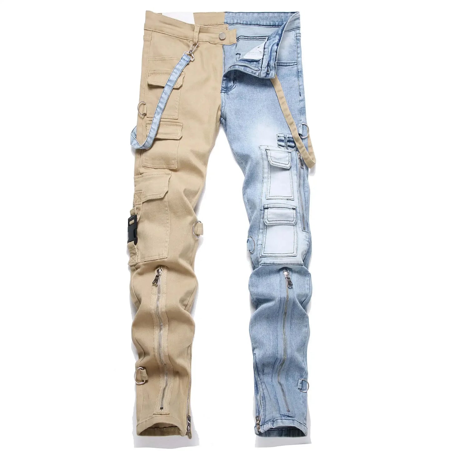 FREEME™ Men's Slim Fit Denim Pencil Pants - High Waist Straight Trousers