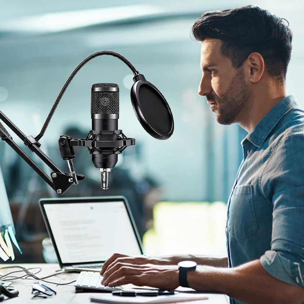 FREEME™ BM800 Podcast Microphone & Sound Card Set - Professional Studio Condenser Mic