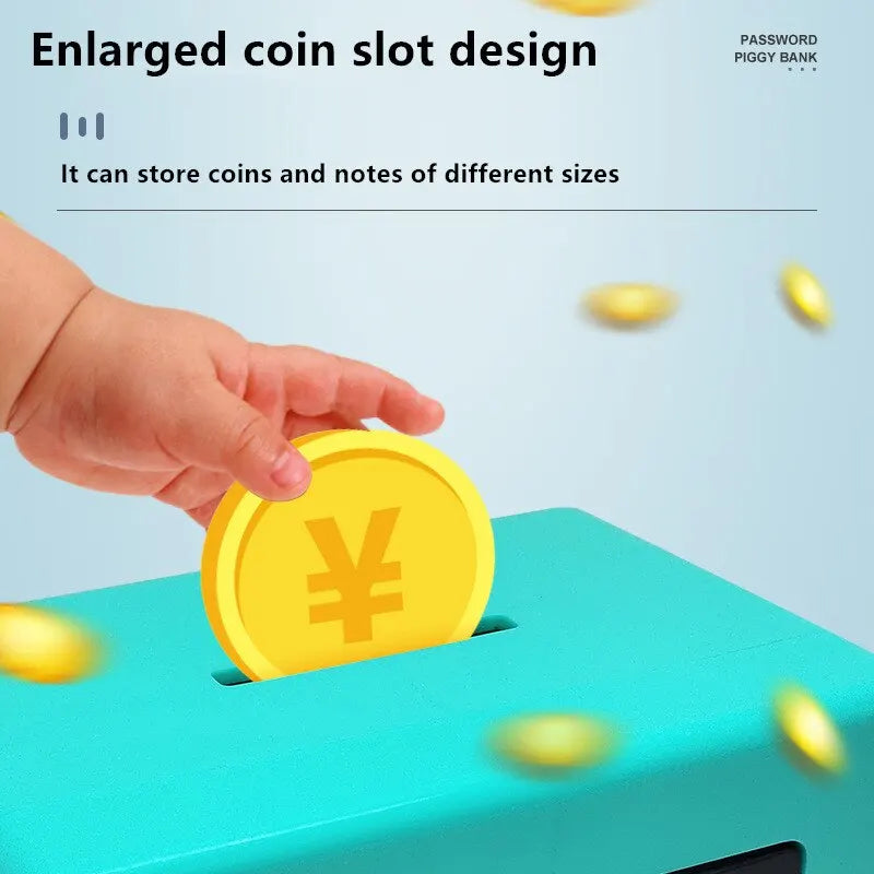 FREEME™ Retro ATM Password Money Safe Box - Automatic Deposit Coin & Banknote Savings Bank