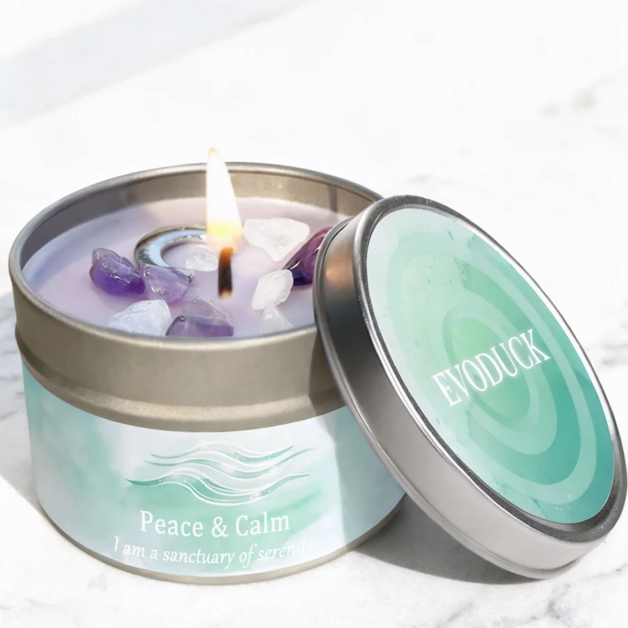 FREEME™ Peace Ritual Candle - Lavender & Chamomile with Healing Crystals