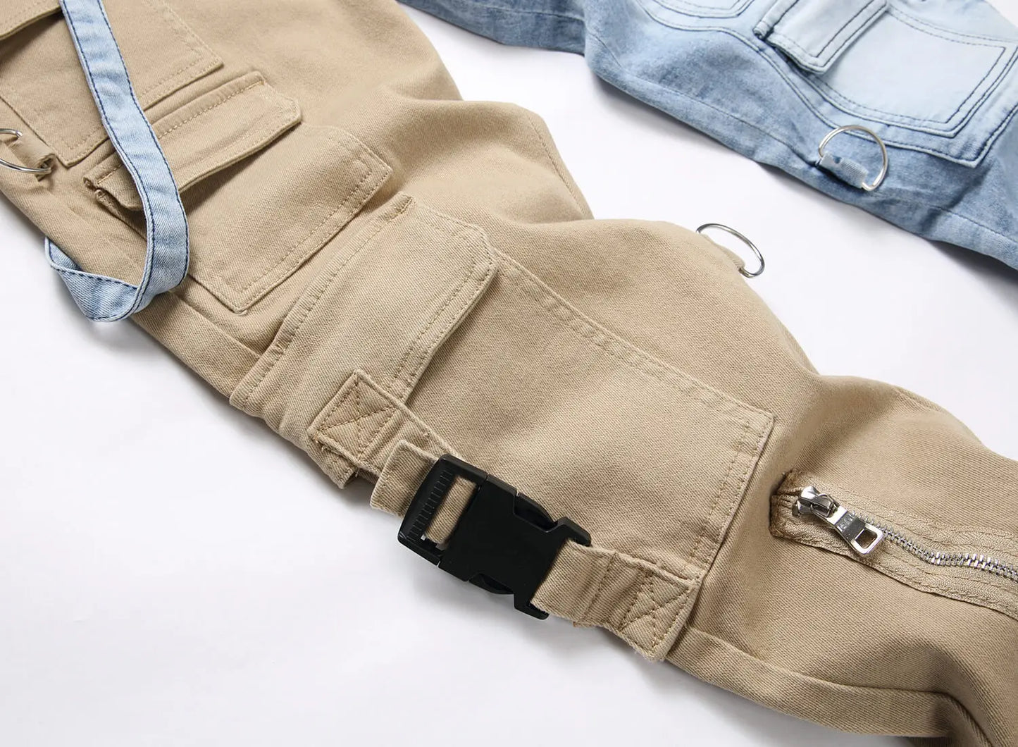 FREEME™ Men's Slim Fit Denim Pencil Pants - High Waist Straight Trousers