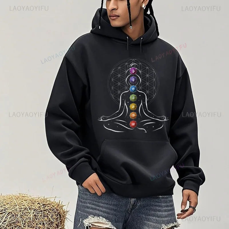 FREEME™ Yoga Meditation Hoodie - Zen Chakra Spiritual Sweatshirt | Y2K Streetwear