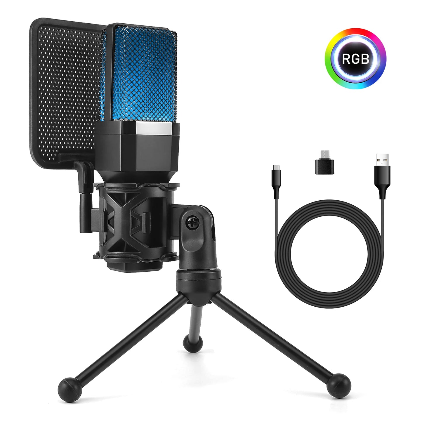 FREEME™ USB Condenser Microphone Kit - PC & Laptop Mic for Gaming, Streaming & Podcasting