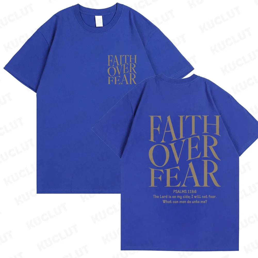 FREEME™ Faith Over Fear Tee - Christian Inspirational T-Shirt | Bible Verse