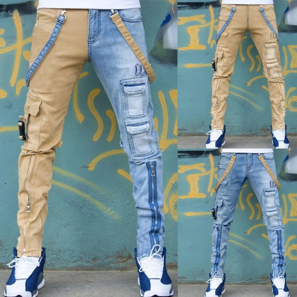 FREEME™ Men's Slim Fit Denim Pencil Pants - High Waist Straight Trousers