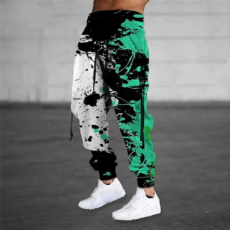 FREEME™ Graffiti Camo Joggers - 3D Print Drawstring Sweatpants | Urban Streetwear