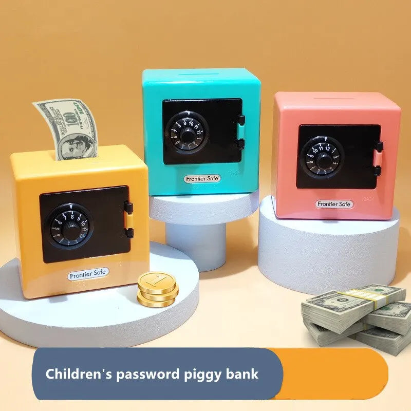 FREEME™ Retro ATM Password Money Safe Box - Automatic Deposit Coin & Banknote Savings Bank