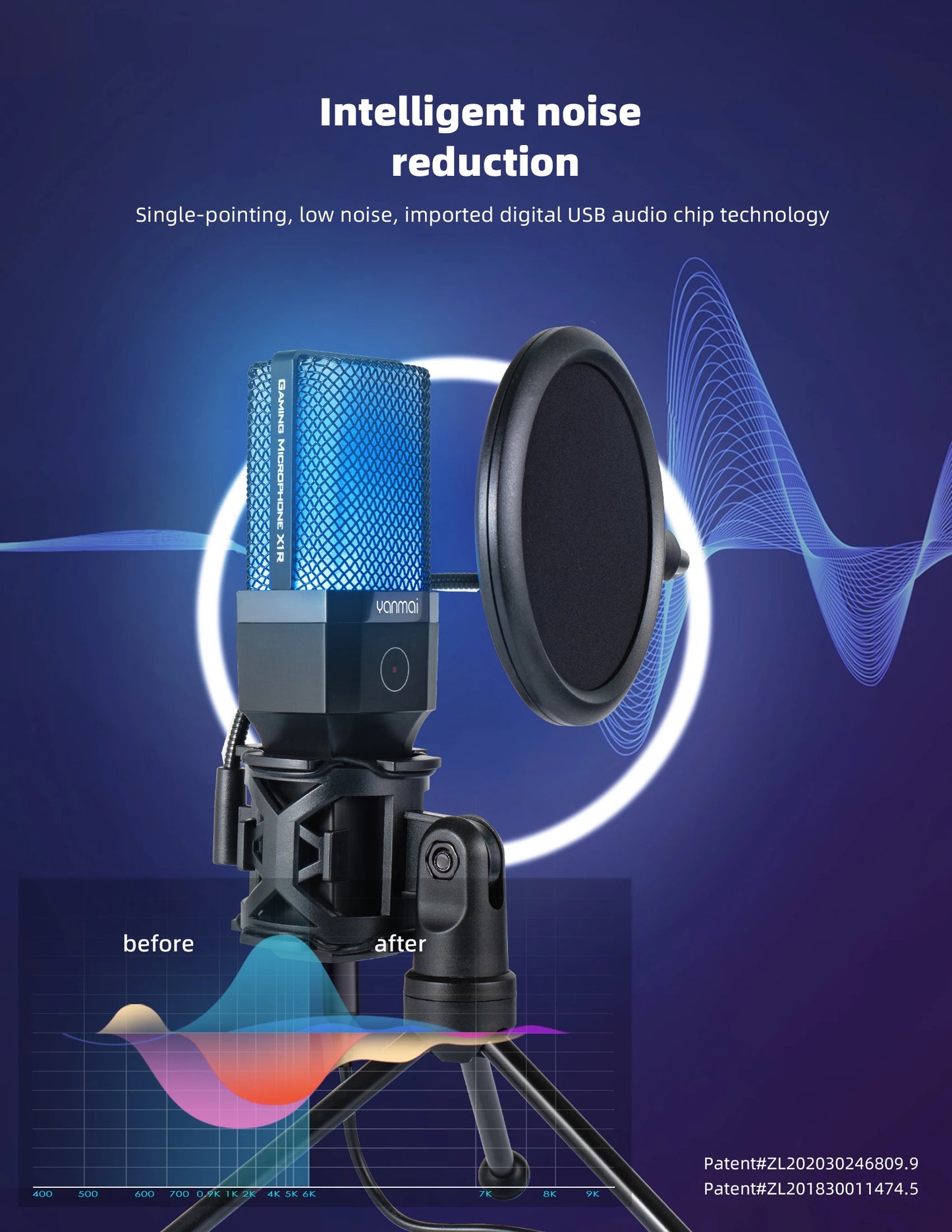 FREEME™ USB Condenser Microphone Kit - PC & Laptop Mic for Gaming, Streaming & Podcasting