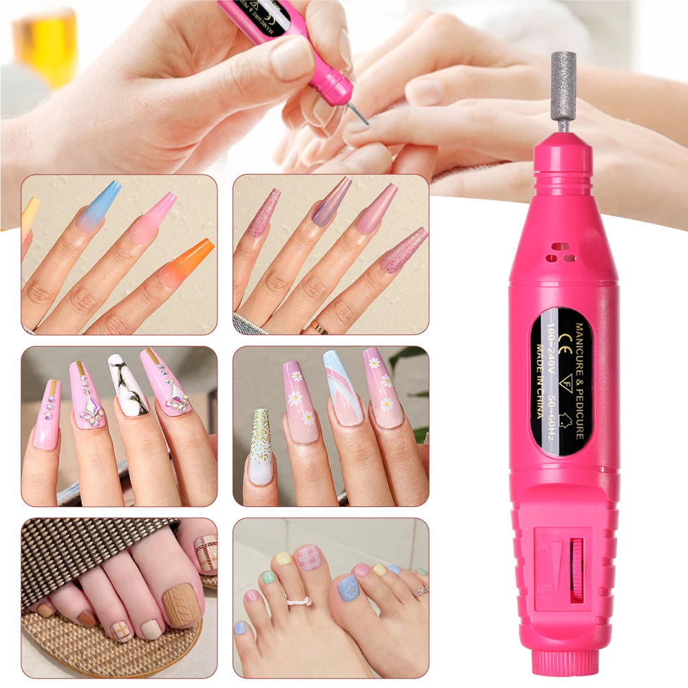FREEME™ 6-in-1 Electric Nail Drill Kit - Portable Manicure & Nail File Polisher Pen
