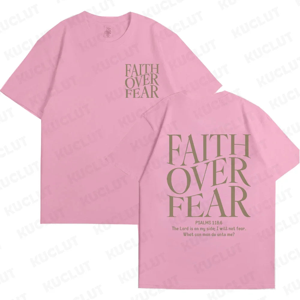 FREEME™ Faith Over Fear Tee - Christian Inspirational T-Shirt | Bible Verse