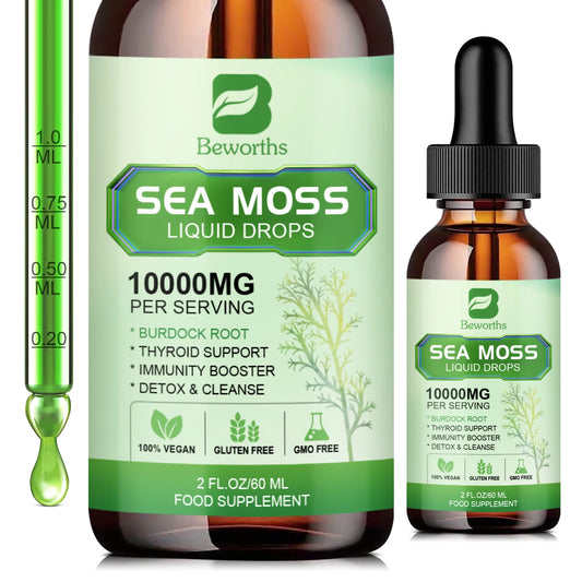 FREEME™ Sea Moss Liquid Drops - Sea Moss Black Seed Oil Multimineral Seamoss Supplement Support Antioxidant, Immune, Gut Health