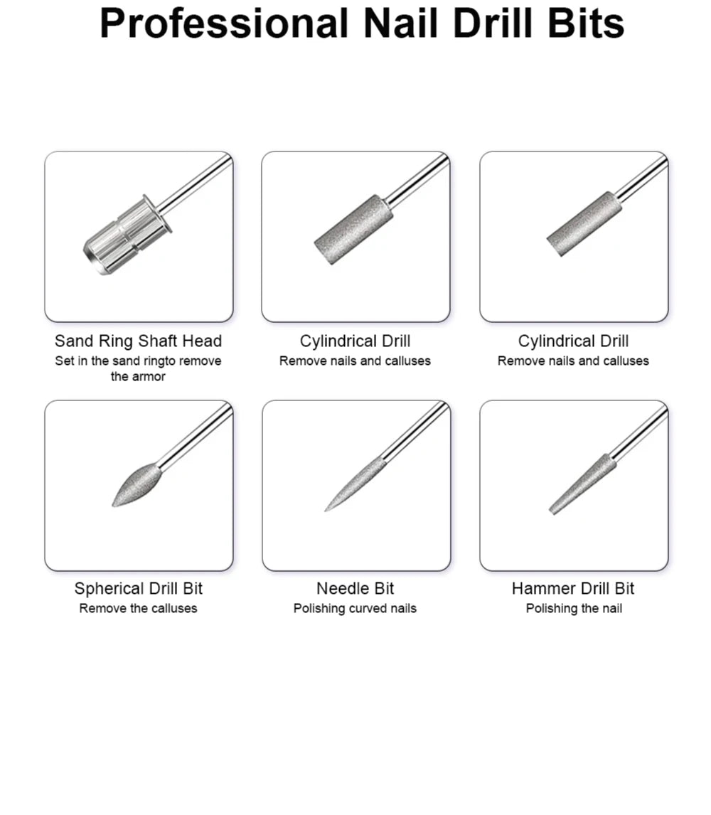 FREEME™ 6-in-1 Electric Nail Drill Kit - Portable Manicure & Nail File Polisher Pen