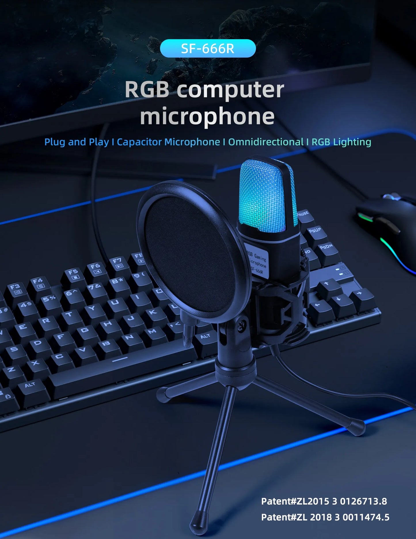 FREEME™ USB Condenser Microphone Kit - PC & Laptop Mic for Gaming, Streaming & Podcasting