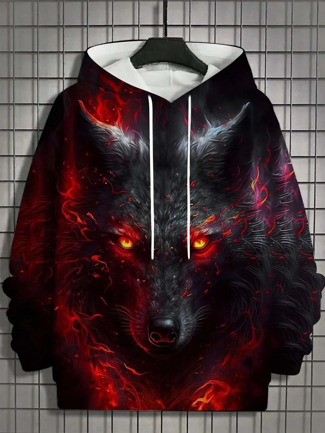 FREEME™ Wolf Print Hoodie - Animal Spirit Design | Urban Streetwear