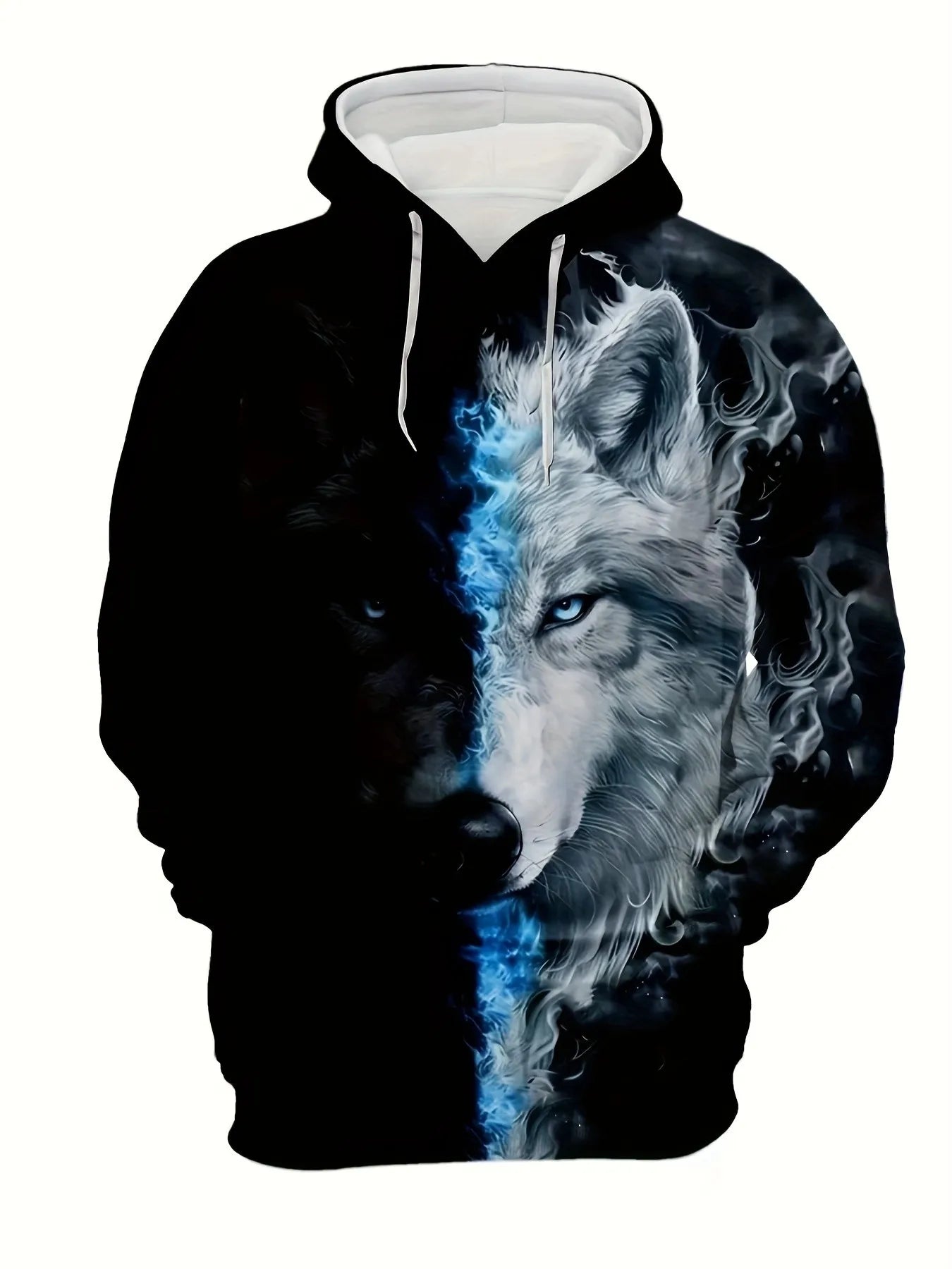 FREEME™ Wolf Print Hoodie - Animal Spirit Design | Urban Streetwear